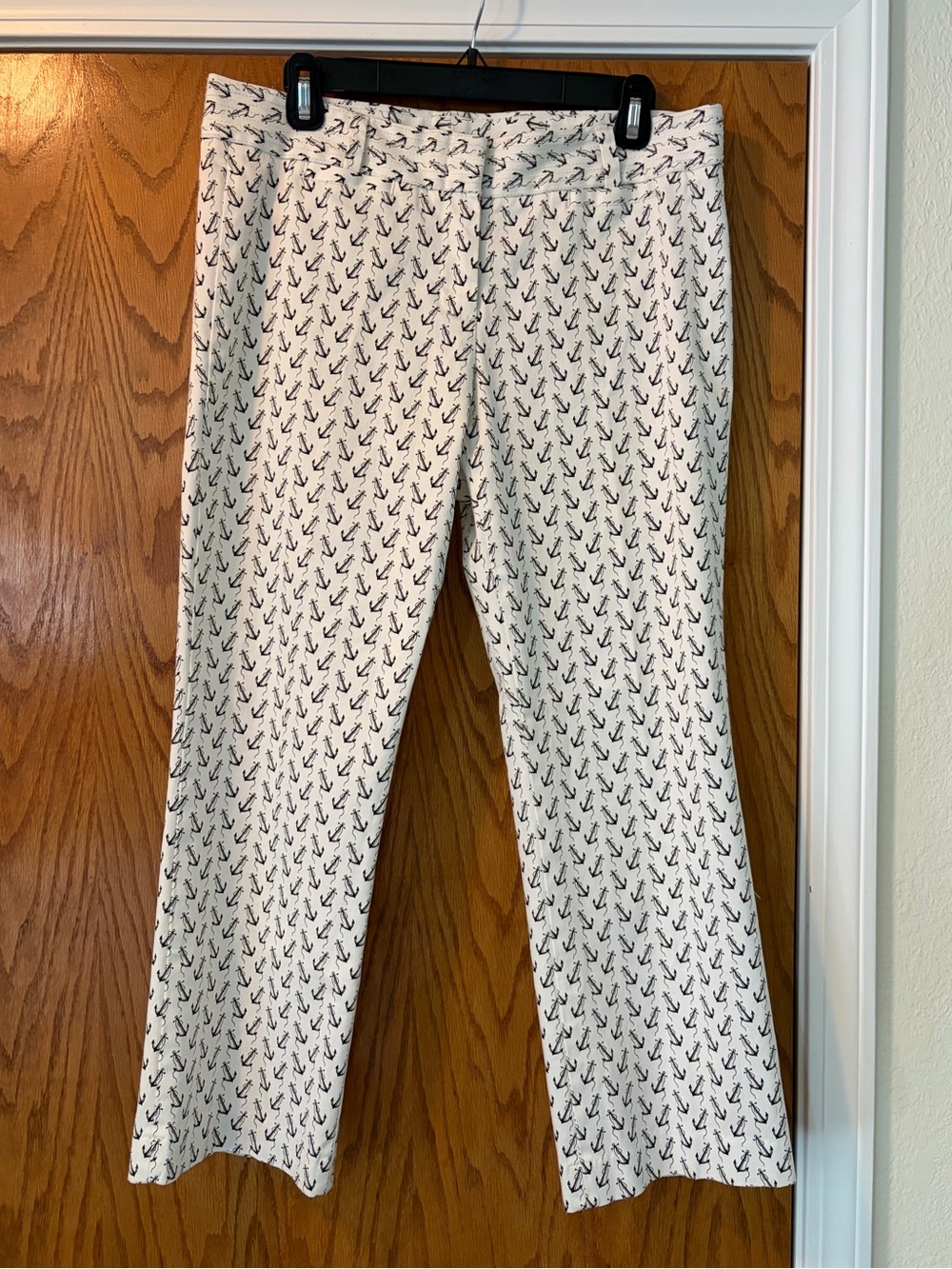 Vintage J. Crew city fit cropped anchor print pants